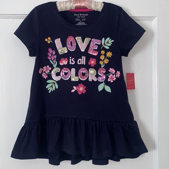 Isaac Mizrahi Other - NWT Isaac Mizrahi LOVE Navy Blue Top Sequins 5/6